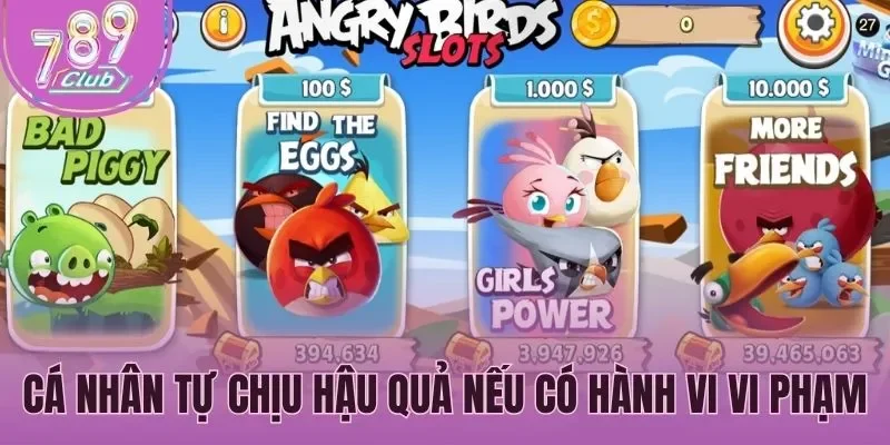 Cá nhân tự chịu hậu quả nếu có hành vi vi phạm