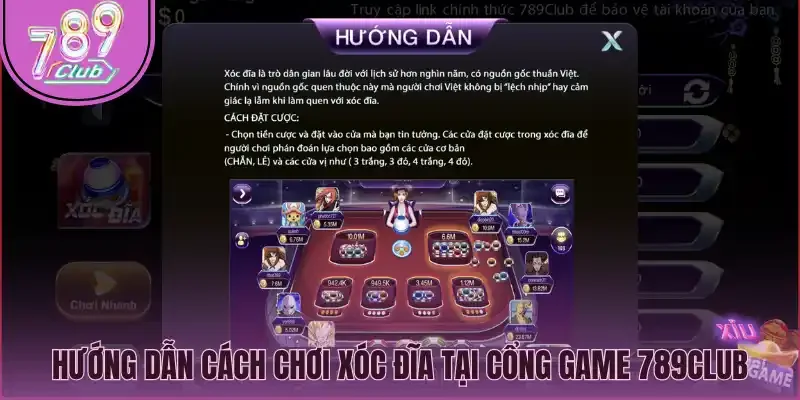 Hướng dẫn cách chơi xóc đĩa tại cổng game 789Club